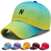 Бейсболка с надписями, бейсболка с вышивкой, Кепка для гольфа, уличная Кепка с козырьком, женская кепка в стиле рок, хип-хоп, градиентный цвет, облегающая Кепка