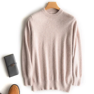 M Camel O-Neck Zocpt Зимний толстый Однотонный мужской свитер с круглым вырезом, теплый пуловер из норки и кашемира, повседневный джемпер для мужчин, брендовая вязаная одежда, топы 1958 - Цвет: M Camel O-Neck