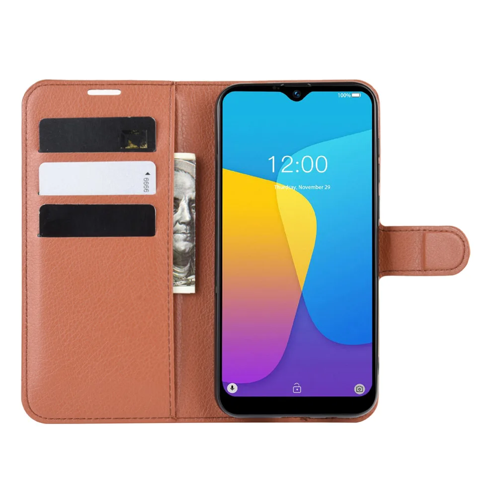 Для Doogee Y8C чехол Litchi роскошный флип-кошелек кожаный чехол для телефона Для Doogee X90 чехол-подставка Filp чехол для телефона 6,1 дюймов