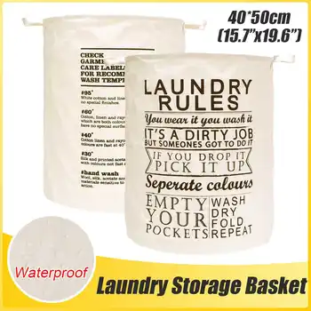 

Laundry basket Toy Storage Stand Box Sorter Today Rules Clothes Organizer Bin Home Storage 40*50cm Foldable with handle Up