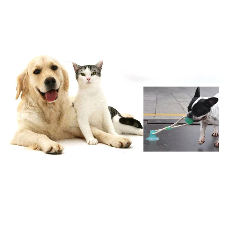 dog toy suction cup pet Molar bite ball toy Interactive fun Pet rope chew Tooth Cleaning suction cup dog chew bite ball toy
