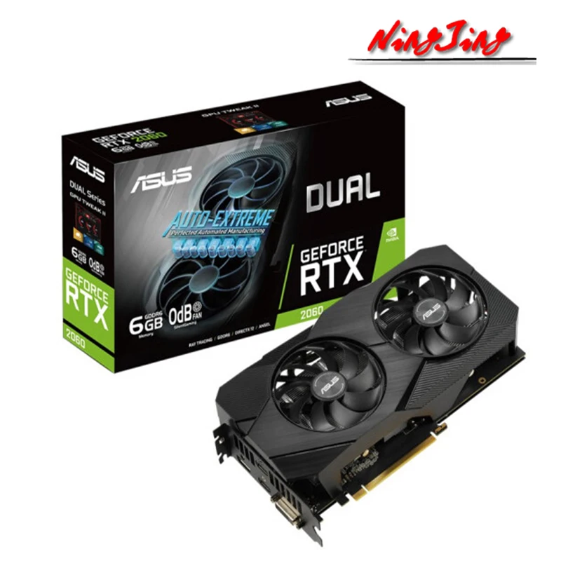 ASUS DUAL RTX2060 O6G EVO RTX 2060 GDDR6  6G  192 Bit Video Cards GPU Graphic Card DeskTop CPU Motherboard NEW O6G O12G latest graphics card for pc