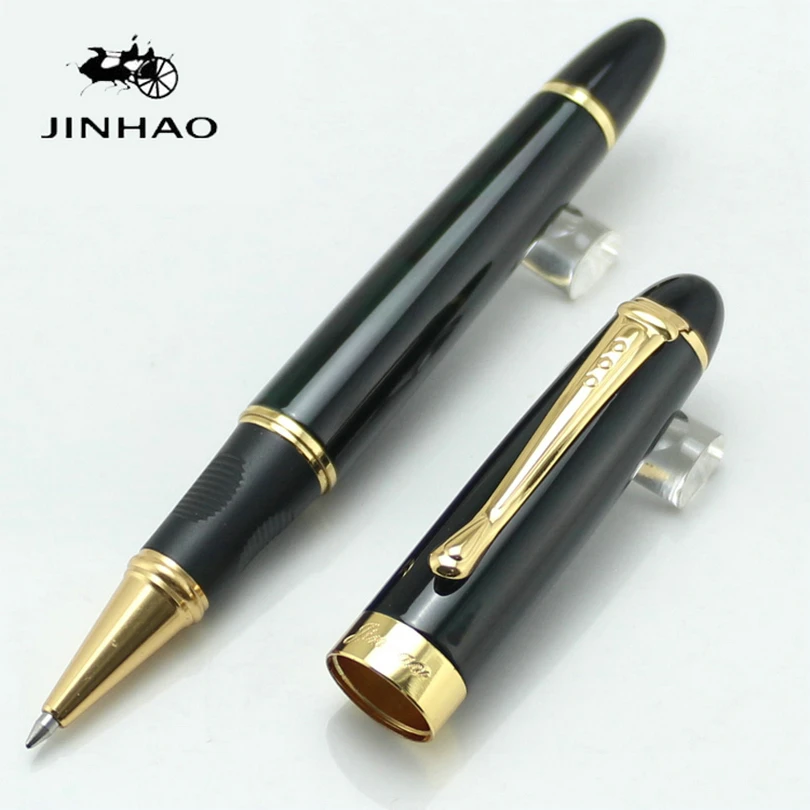 

JINHAO X450 Beautiful Business 0.7mm Black Ink RollerBall Pens New Office Business School Writing Pen Metal Beadable
