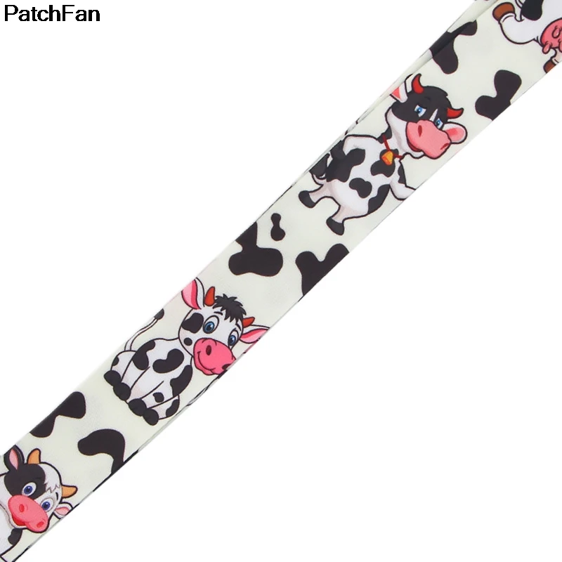 A2412 Patchfan мультфильм животное корова ключ ремешок на шею для ключей ID карты телефона USB держатель Бейджа DIY висячая веревка тесьма