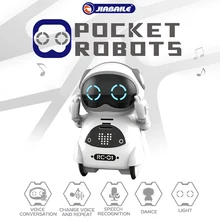 939A Pocket Robot Talking Interactive Dialogue Voice Recognition Record Singing Dancing Telling Story Mini Robot Toy For Baby