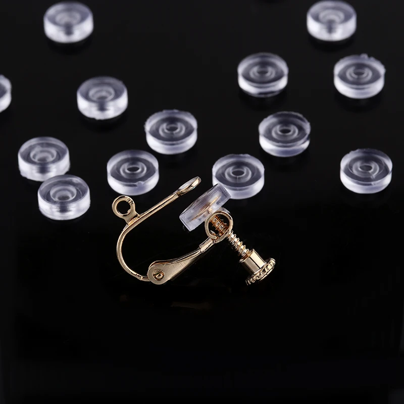 10pcs/lot Transparent Soft Silicone Anti-Pain Pad Ear Clip Anti