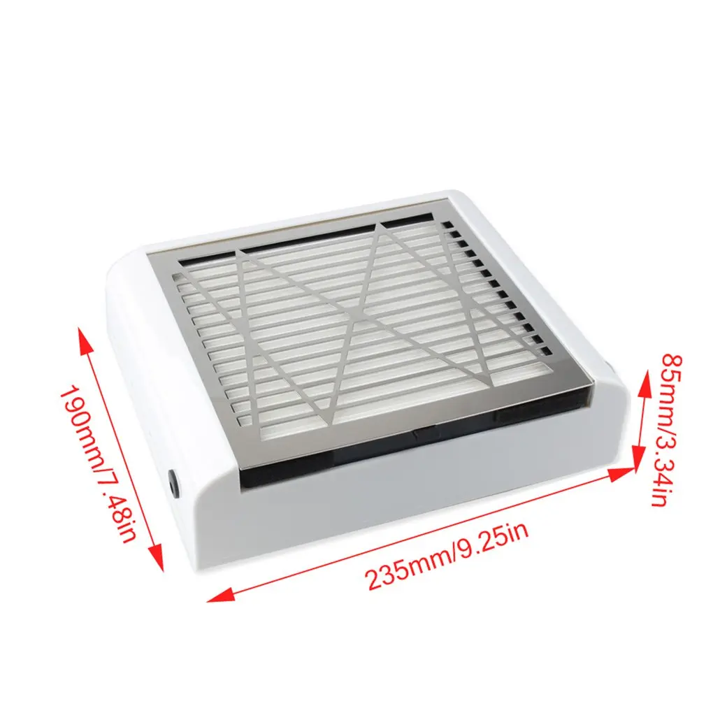 

Mini Nail Vacuum Cleaner Grind Surface With 40W High Power Filter Pull-Out Desktop Nail Cleaner Nail Dust Collector
