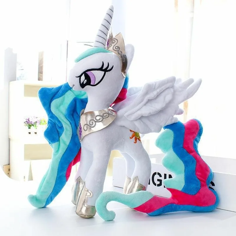 

Hasbro Cartoon Rainbow My Little Pony Super Soft Short Plush Horse Animal Girls Birthday Gift Rainbow Unicorn