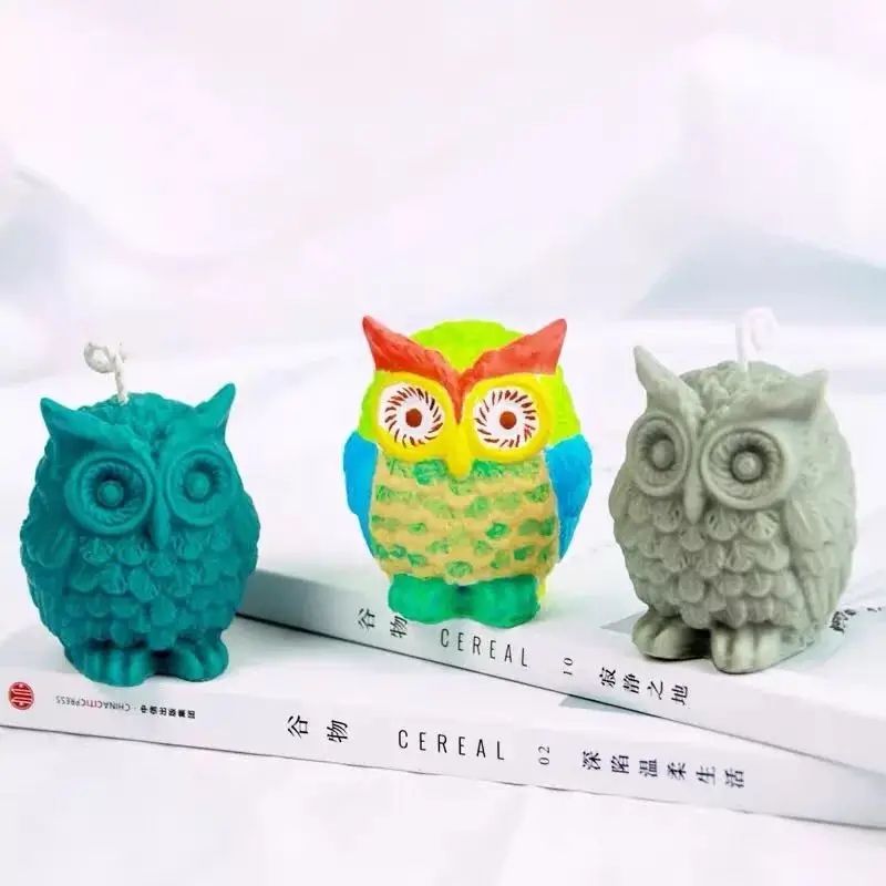 3D сова животное силиконовая форма для мыла Смола глина свечи формы для помадки торта декоративное устройство для шоколада конфеты печенье торт формы для выпечки