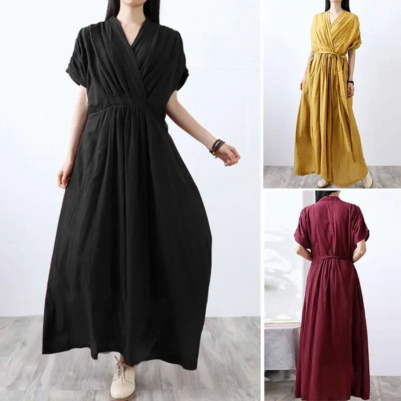 cotton sundresses with short sleeves