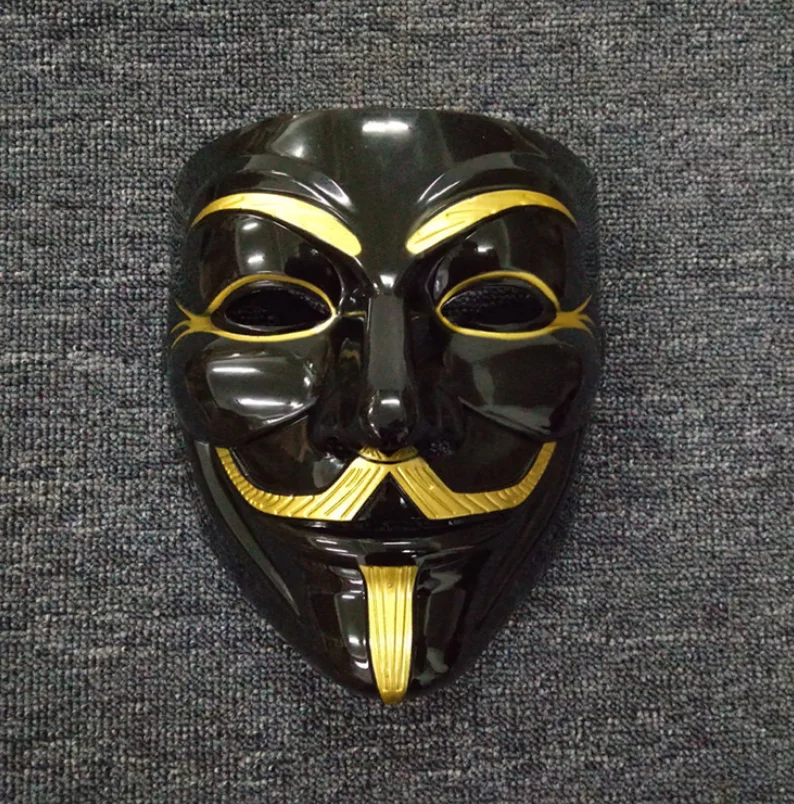 4 шт./лот Маскарадная маска для Хэллоуина v-face маска кинематографическая тематика V-face маска V geek-V черная маска