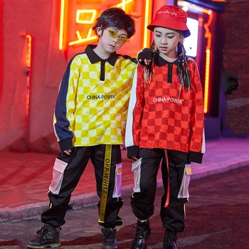 

Boys And Girls Hip-Hop Clothing Loose Football Clothes Tide Children'S Jazz Dance Performance Costume Street Dance Wear DL5464