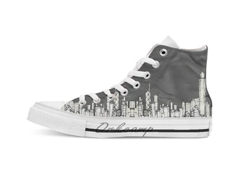 

Hongkong Silhouette breathable Casual High Top lace-up Canvas shoes sneakers Drop shipping