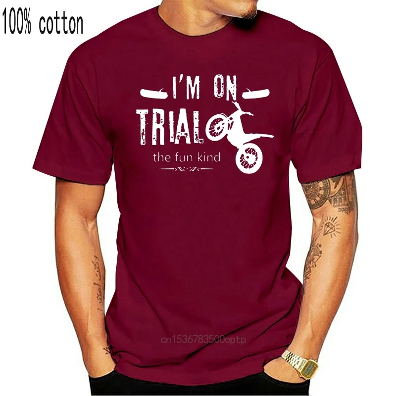 Funny Trials Stunt Dirt Bike Drawing-Motorcycle T-Shirt | Мужская одежда