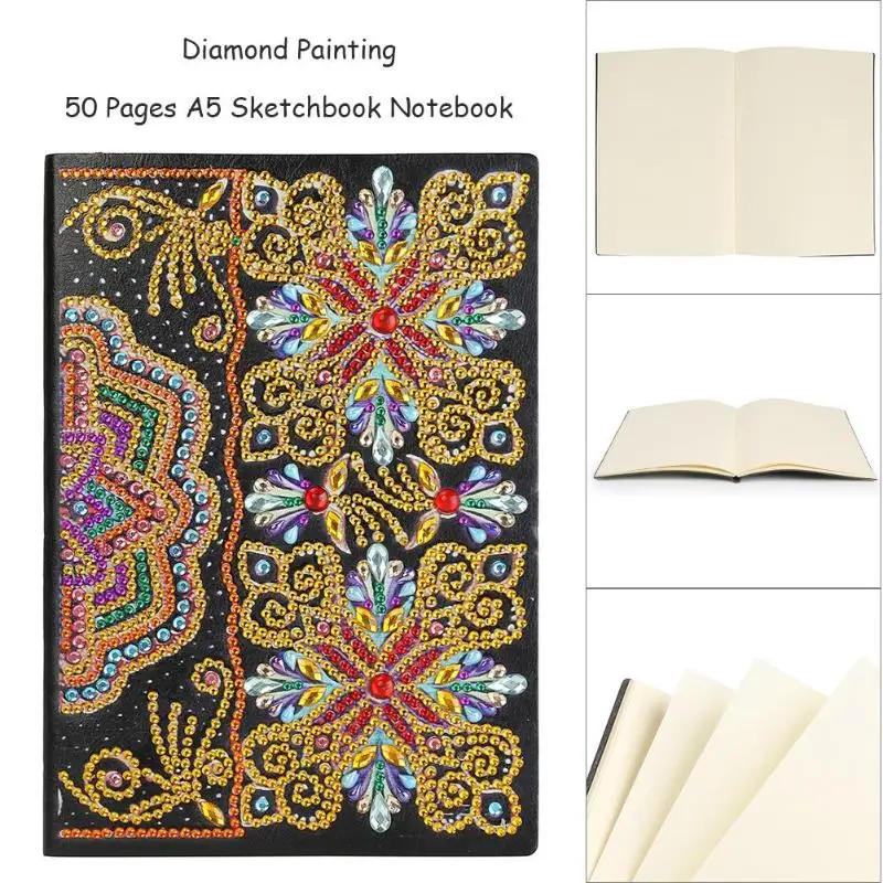 DIY Мандала особой формы алмазная живопись 50 страниц А5 Sketchbook ремесла