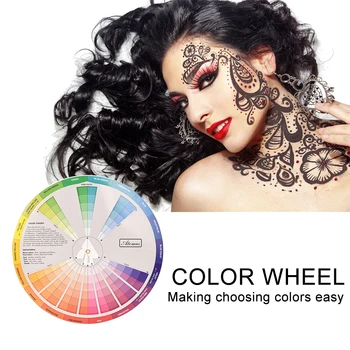

Pro Tattoo Ink Color Wheel Paper Card Practical Color Chart Selector Paper for Tattoo Pigment Mixing Guide Tattoo Accessories