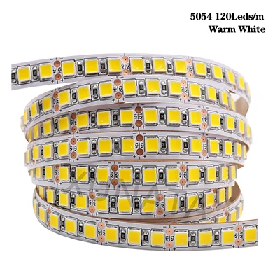 5 м/лот DC12V SMD5050 5054 2835 Светодиодные ленты веревка лента 300 светодиодный 1200 светодиодный Водонепроницаемый гибкий светодиодный лента светильник домашний Декор Светильник - Испускаемый цвет: 5054 120Leds WW