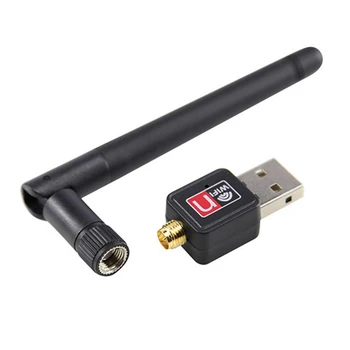 

USB2.0 Wifi Adapter Dongle Card Mini 600Mbps 5DB Antenna Wireless Network LAN Card WiFi Receiver for Laptop PC