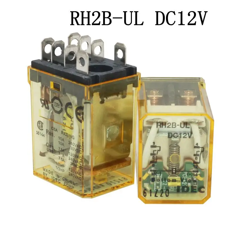 

NEW relay RH2B-UL-DC12V RH2B-UL DC12V 12VDC 12V 10A 240VAC 8PIN