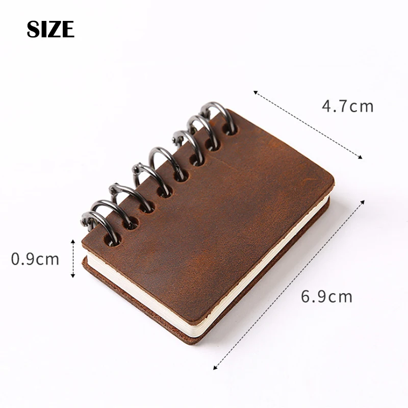 XISAOK Portable Leather Travel Book Mini Journal Booklet Handmade Cover with Insert Brochure Creative Accessories Writing Gifts for Men Women