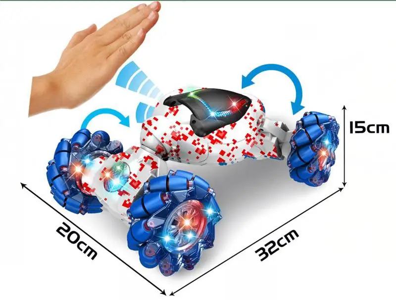 Трюк, жесты, дистанционное управление, витой Радиоуправляемый автомобиль, внедорожный автомобиль, дрифт, светильник, музыка, дрифт, танцы, двухстороннее вождение, трюк, автомобиль, gesto