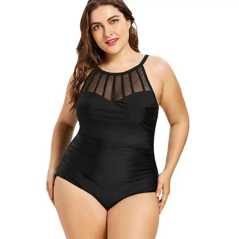 High neck plus size swimsuits Outlet