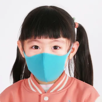 

3Pcs/Set Child Face Mask Solid Color Mask for Boy Girl Candy Color Black Pink Mouth Masks Breathable Warmers 2020