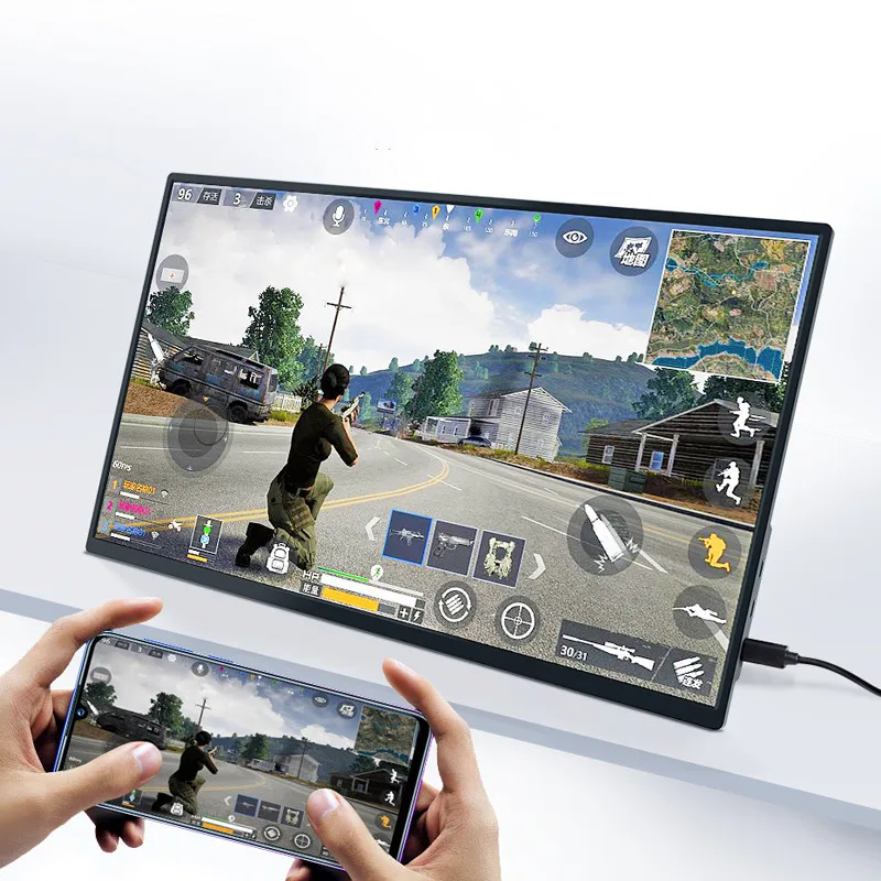 Портативный игровой монитор 144 Гц 17-дюймовый экран ноутбука Full HD HDMI IPS дисплей для