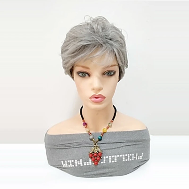 

HAIRJOY Synthetic Hair Wig Women Grey Curly Wigs Heat Resistant Fiber