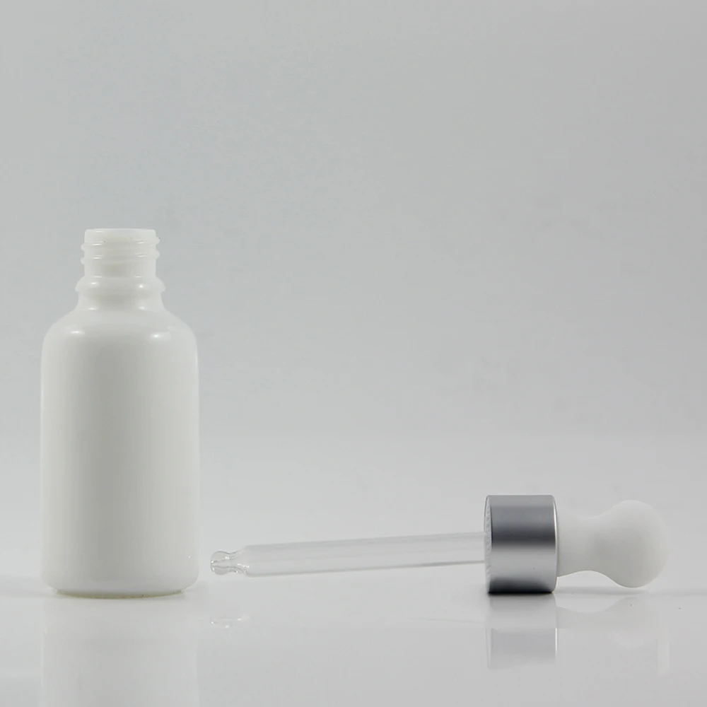

30ml White Bottle Glass Essential Oil with Dropper Hot Sale