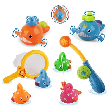 

Cartoon Baby Bath Toys Cute Swim Fish Net Water Scoop Bathtub New 2020
