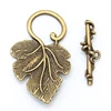 10Pcs Grape Leaf Toggle Clasps Connectors for Finding Jewelry Making Diy Bracelet Necklace Wholesale Supply ► Photo 2/6