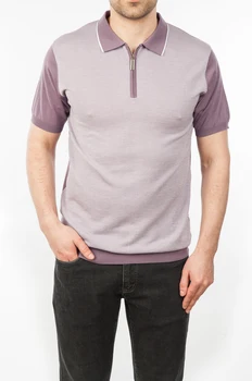 

Billionaire polo shirt silk men 2020 New Business short sleeve new England Zipper embroidery Breathable big size 48-58 quality