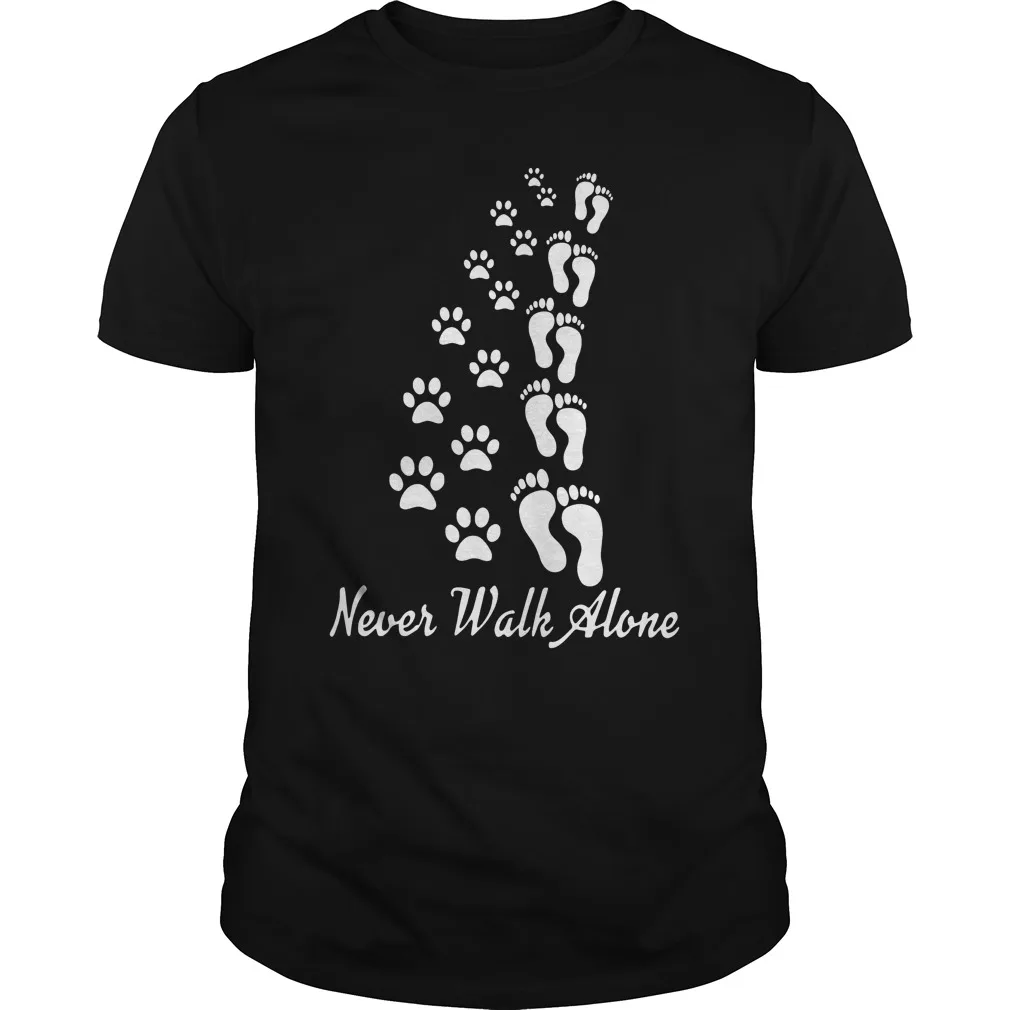 

Never Walk Alone Dog Foots People Foots Men's T Shirt