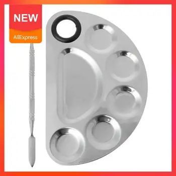 

1PC Stainless Steel Paint Palette Tray For WaterColor Art Painting Watercolor Palette Supplies Acrylic Oil Makeup Material F1H0