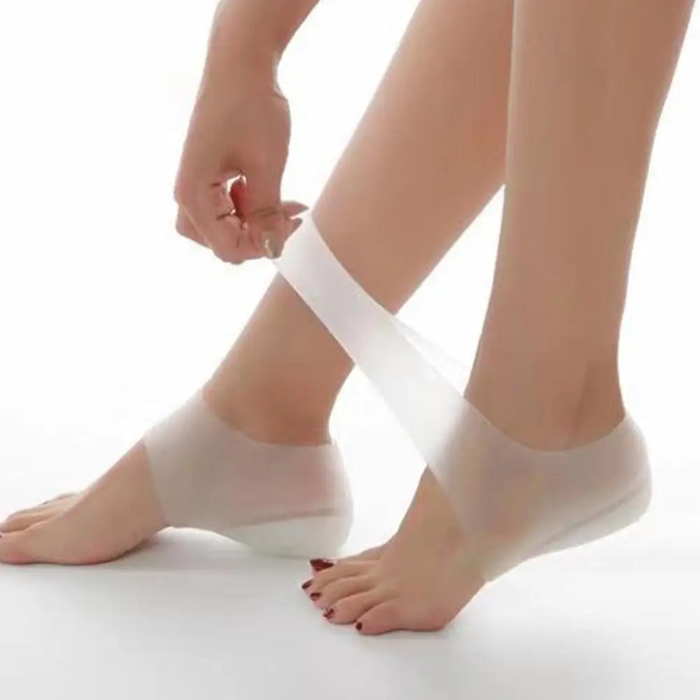 2.5cm Invisible Height Lift Heel Pad Sock Liners Gel Insole Heel Protector Relieve  Foot Pain Cracked Foot Skin Care Tool