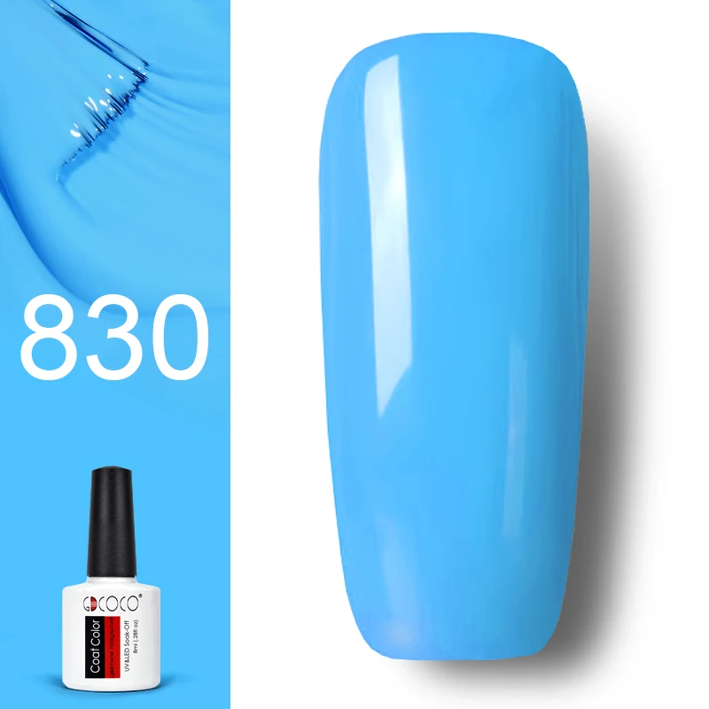 830 GDCOCO лак для ногтей nail Art Гель для дизайна Лаки 8 мл неонового цвета блестящие soak off-польский гель маникюр - Цвет: 830