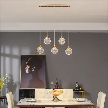 

Postmodern luxury crystal Pendant Lamp Nordic long chandelier indoor lighting living room kitchen dining room Hanging Light