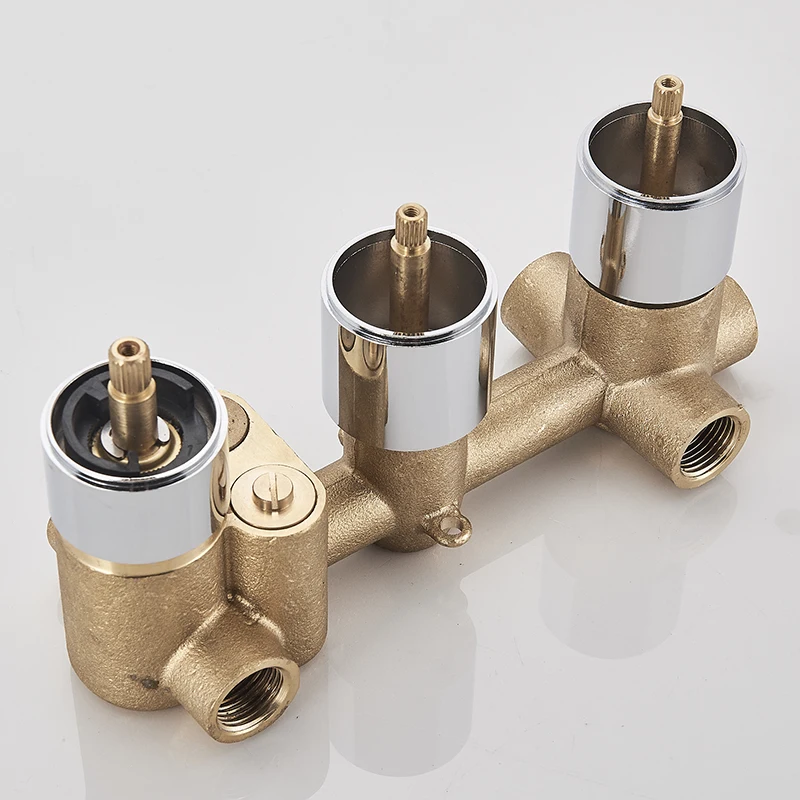 Faucet Cartridge Thermostatic Mixing Valve Bathroom Thermostatic Shower Mixer Valve-Square 3-4 Way Thermostatic Mixer Faucet Cartridges Faucet Accessories