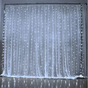 6M X 3M 600 Led Thuis Outdoor Kerstvakantie Decoratieve Wedding Xmas String Fairy Gordijn Slingers Strip Party lichten 6M X 3M 600 Led Thuis Outdoor Kerstvakantie Decoratieve Wedding Xmas String Fairy Gordijn Slingers Strip Party lichten