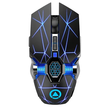 

Wireless Optical USB Mouse Ergonomics Gaming Mouse 7 Color LED Backlit Rechargeable for PC
