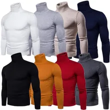 *#Best Price New Winter Warm Turtleneck Sweater Men Fashion Solid Knitted Mens Sweaters 2018 Casual Male Double Collar Slim Fit Pullover *#Best Price New Winter Warm Turtleneck Sweater Men Fashion Solid Knitted Mens Sweaters 2018 Casual Male Double Collar Slim Fit Pullover