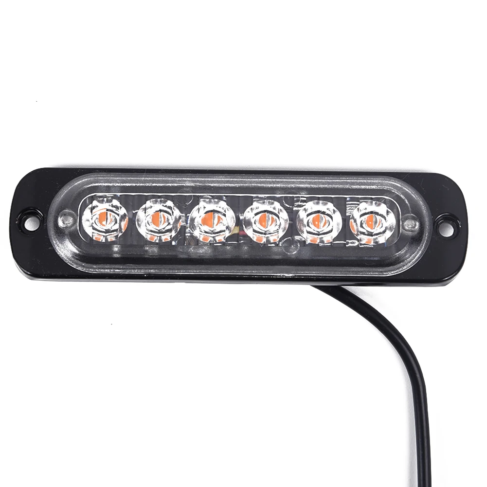 12 шт. стробоскоп 6LED светильник белый янтарь срочная опасность мигаПредупреждение для буксировщика