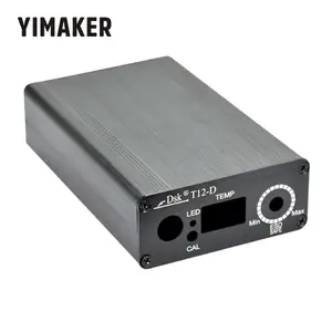 YIMAKER T12 Цифровой паяльник станция алюминиевый корпус чехол с питанием IEC розетка переключатель для diy - изображение