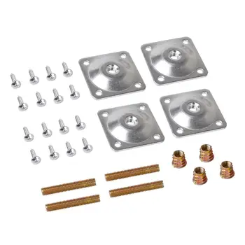 

4PC Leg Fixing Mounting Plates Level +4PC M8*50 Metal Dowel Screws 16PC M3.5 X 20mm Screws