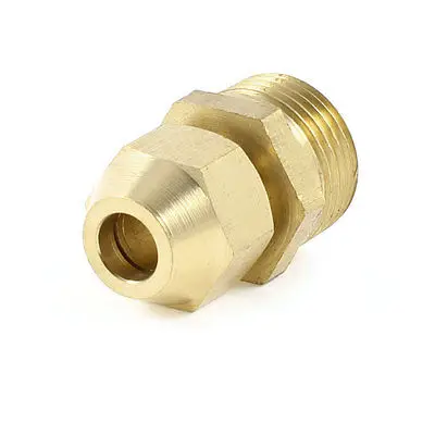 

1/2" NPT Male Threaded to 8mm Piping Air Pneumatic Coupler Connector Gold Tone