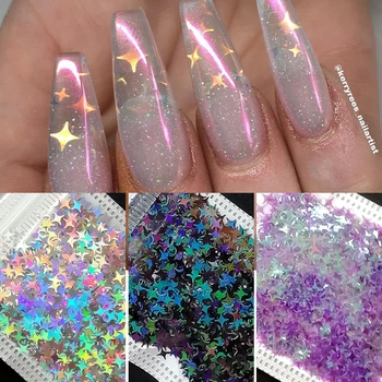 

1 Bag Ultrathin Laser Star Nail Sequins for Nails Colorful Holographics Flakes Paillette Tool Nail Art Decorations DIY Design