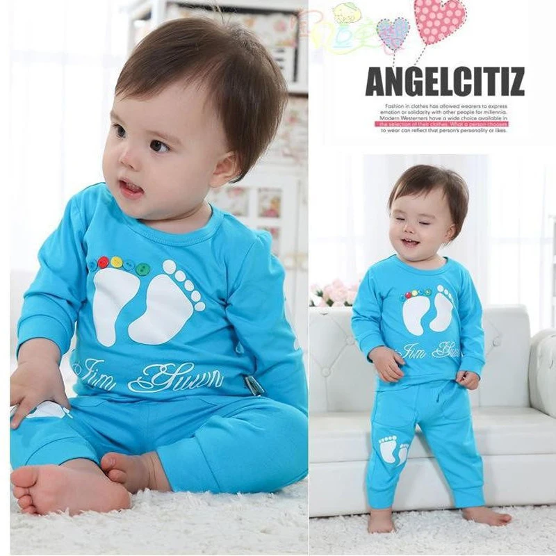 

Long sleeve tshirt kids trousers boys baby casual clothing set + pant children clothes girls toddler spring coat outerwear child