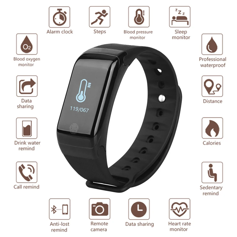 

2019New Smart Watch Men Women Sport Watch Heart Rate Monitor Blood Pressure Fitness Tracker Smartwatch Wristband for ios android