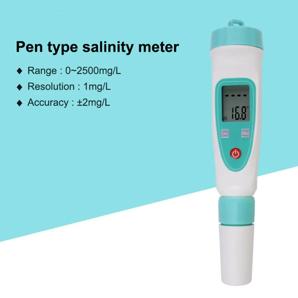 

Digital Pen Type Salinity Meter Salinometer Halometer Salt Gauge Salty Brine Seawater Refractometer Food Salinity Tester